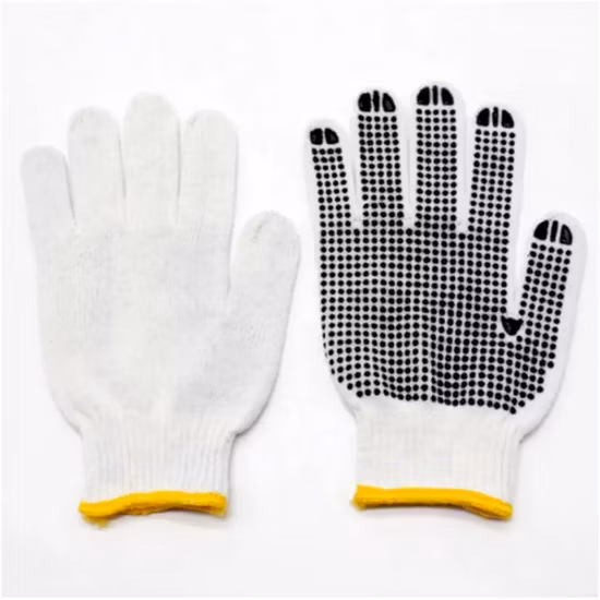 Guanti di sicurezza/lavoro/manodopera all'ingrosso in Cina Guanti lavorati a maglia in cotone punteggiato/puntini in PVC industriale/costruzione/guante da lavoro